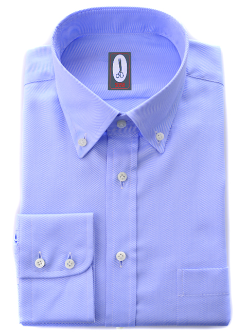blaues Button-down Hemd